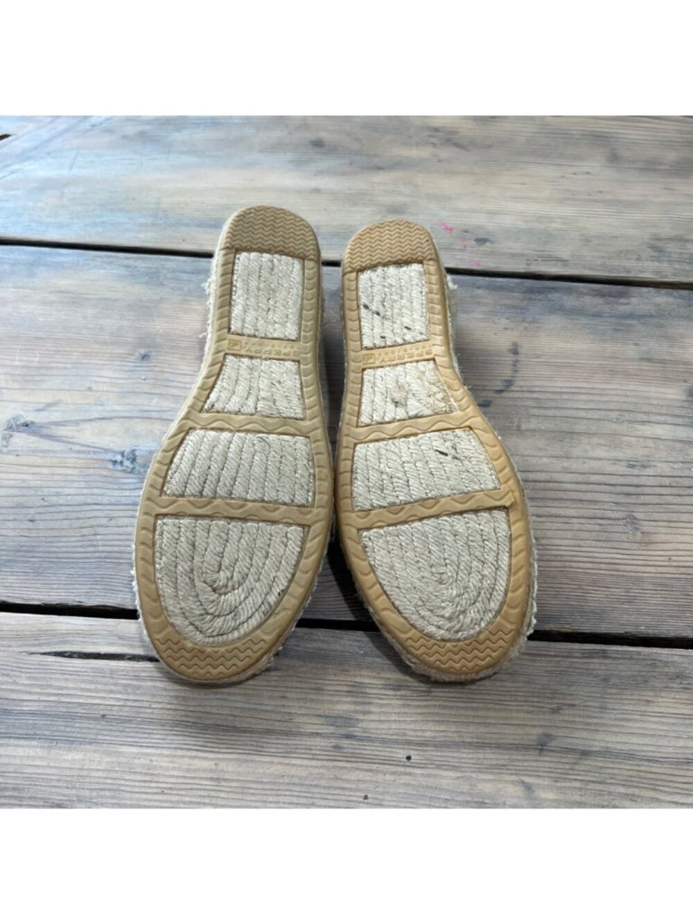 Sperry Hope Flats Espadrilles Womens 8 Cream Canvas Upper - Picture 6 of 9
